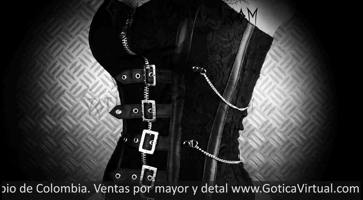 corset cadenas laterales correas frontales negro bogota soacha neiva ipiales bucaramanga colombia